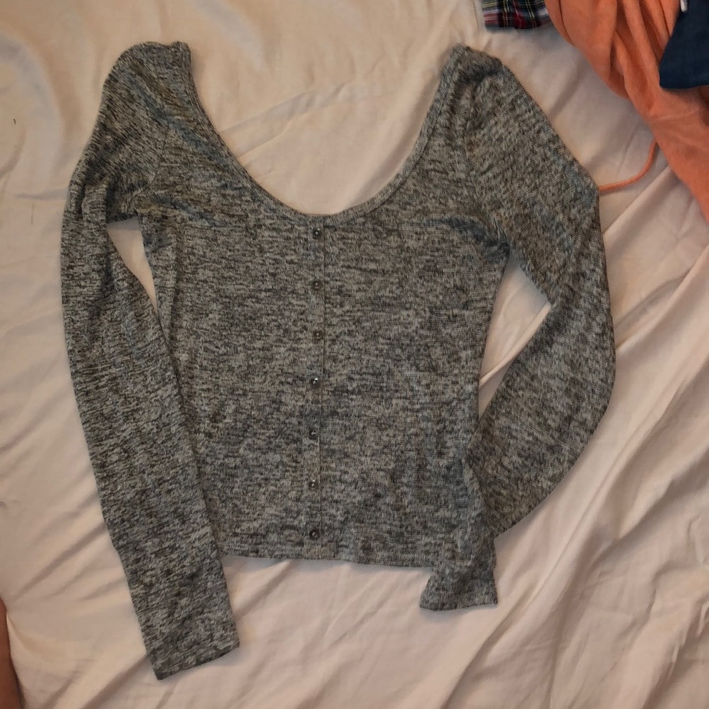 Hollister grey shirt longsleeve